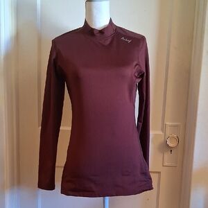 Beleft Burgendy  Long Sleeve Top